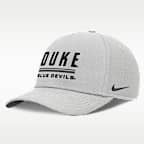 Gorra universitaria Nike Dri-FIT ajustable para hombre Duke Sideline Practice Rise