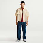 나이키 SB 반팔 버튼업 스케이트보딩 탑