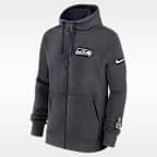 Sudadera con gorro Nike de la NFL de cierre completo para hombre Seattle Seahawks Playbook Page Club