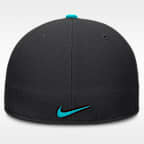 Gorra Nike Dri-FIT de la MLB ajustada para hombre Miami Marlins City Connect True