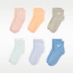Calcetines invisibles con Swoosh metalizado para niños (6 pares) Nike