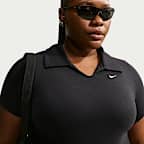 Vestido tipo polo slim para mujer (talla grande) Nike Sportswear Chill Knit