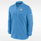 Playera Nike Dri-FIT de la NFL de medio cierre para hombre Tennessee Titans Sideline