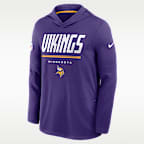 Minnesota Vikings Sideline Men's Nike Dri-FIT NFL Long-Sleeve Hooded Top