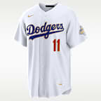 Roki Sasaki Los Angeles Dodgers 2025 World Series Champion Gold Series Men's Nike MLB Stadium Jersey