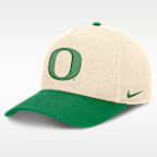 Gorra universitaria Nike ajustable con estructura A-Frame para hombre Oregon Campus Prep Rise