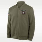 San Francisco 49ers Salute to Service Sideline Men's Nike NFL Full-Zip Bomber Jacket