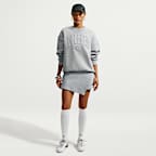 Nike Studio Fleece Medium Weight Women's Oversized Embossed Crew