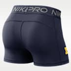 Michigan Pro Women's Nike Dri-FIT College Mid-Rise Shorts