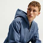 Sweat à capuche en tissu Fleece à zip Nike Solo Swoosh pour homme