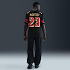 Jersey Nike Dri-FIT de la NFL Limited para hombre Christian McCaffrey San Francisco 49ers Rivalries Collection