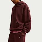 Pants oversized de tiro alto con dobladillo para mujer Nike Studio Fleece Medium Weight