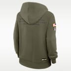Sudadera con gorro sin cierre Nike Dri-FIT de la NFL para mujer Green Bay Packers Salute to Service Sideline