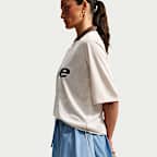 Falda de popelina de tiro medio con ribete festoneado para mujer Nike Sportswear