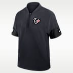 Houston Texans Sideline Coach Men's Nike NFL 1/2-Zip Short-Sleeve Jacket