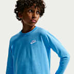 Playera de manga larga para niños grandes Nike Sportswear
