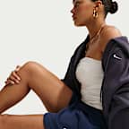 Calções de cintura normal de lã cardada de peso médio Nike Studio para mulher