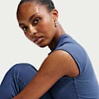 Dámské přiléhavé žebrované tričko Nike Sportswear Chill Knit s krátkým rukávem