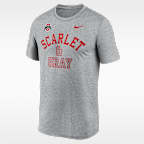 Playera universitaria Nike Dri-FIT para hombre Ohio State Primetime Arch Mantra Legend