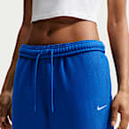 Nike Studio Fleece zware oversized damesjoggingbroek met hoge taille