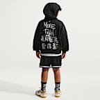 Sudadera con gorro de básquetbol para niños grandes LeBron "Shut Up And Dribble"