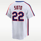 Jersey Nike Dri-FIT de la MLB Limited para hombre Juan Soto New York Mets Cooperstown 40th Anniversary