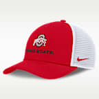 Gorra de rejilla universitaria Nike ajustable para hombre Ohio State Sideline Rise Gameday