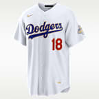 Yoshinobu Yamamoto Los Angeles Dodgers 2025 World Series Champion Gold Series Men's Nike MLB Stadium Jersey