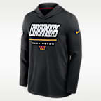 Playera de manga larga Nike Dri-FIT de la NFL con gorro para hombre Washington Commanders Sideline