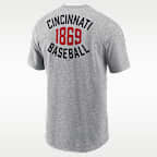 Cincinnati Reds Cooperstown 2-Hit Large Logo Men's Nike MLB T-Shirt