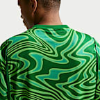 Jersey de fútbol de manga corta Nike Dri-FIT replica de Brasil portero 2026 Stadium para hombre