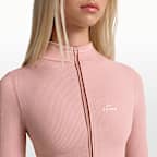 Chamarra cropped de cierre completo para mujer NikeSKIMS Ribbed Seamless