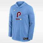 Philadelphia Phillies Authentic Collection Men's Nike Dri-FIT MLB Long-Sleeve Hooded Top
