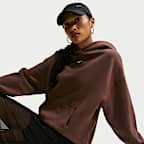 Dámská volná středně silná mikina přes hlavu s kapucí Nike Studio Fleece