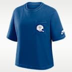 Indianapolis Colts Rewind Pocket Boxy Women's Nike NFL T-Shirt
