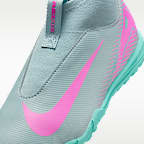 Tacos de fútbol para pasto sintético (turf) de corte high para niños de preescolar y grandes Nike Jr. Mercurial Superfly 10 Academy