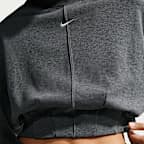 Sudadera de cuello redondo plisada oversized cropped para mujer Nike Studio Fleece Lightweight "French Terry"