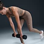 Nike Pro Women's Mid-Rise Full-Length Mesh-Paneled Leggings
