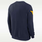 West Virginia Sideline Club Men's Nike College Pullover Crew