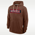 Sudadera con gorro sin cierre universitaria Nike Dri-FIT para hombre Georgia 2026 Military Appreciation Standard Issue
