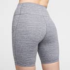 Shorts de ciclismo de tiro alto de 20 cm con bolsillos para mujer Nike One