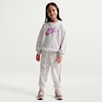 나이키 리틀키즈 프렌치 테리 컬러블록 투피스 크루 세트