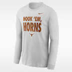 Texas Sideline Slogan Men's Nike Dri-FIT College Long-Sleeve T-Shirt