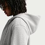 Sudadera con gorro de cierre completo para mujer (talla grande) Nike Studio Fleece Medium Weight