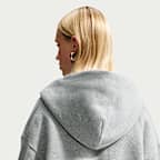 Nike Studio Fleece Medium Weight Women's Oversized Full-Zip Cropped Hoodie