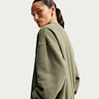 Nike Studio Fleece mellomtykk oversized genser med rund hals til dame