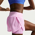 Shorts de correr Dri-FIT de tiro alto 2 en 1 para mujer Nike Flow