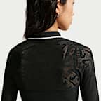 Nike Sportswear Chill Knit Women's Tight Mod-Cropped Long-Sleeve Lace Top