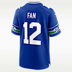 Jersey de fútbol americano Nike de la NFL Game para hombre 12th Fan Seattle Seahawks