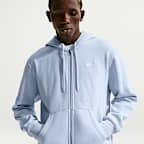 Sudadera con gorro de tejido Fleece y cierre completo para hombre Nike Club